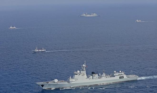 台海惊变,解放军围台行动再升级,台海局势紧张升级,解放军围台行动再掀高潮