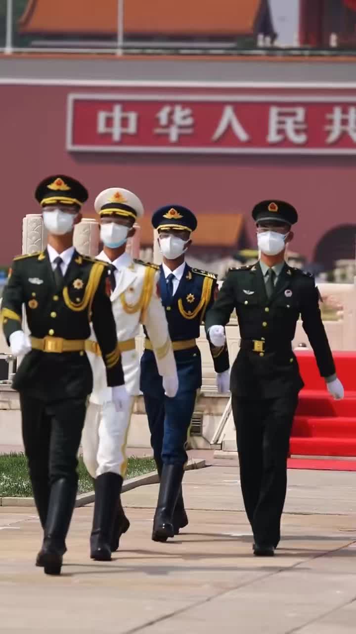三军仪仗队视频,四十秒的震撼与骄傲,三军仪仗队四十秒视频,震撼展现国家骄傲与荣耀