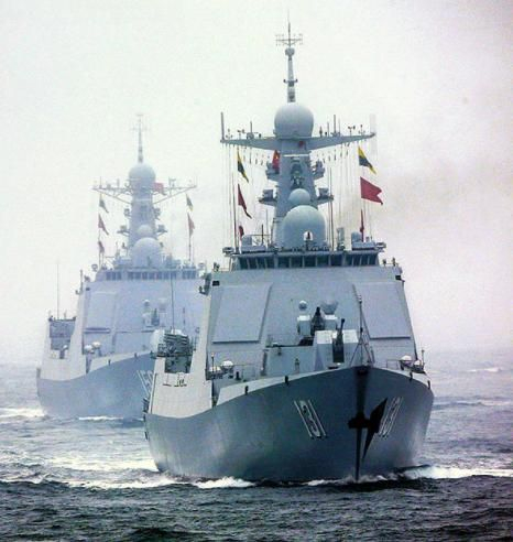 中国海军舰艇与日本，131舰的交汇与对比，中日海军舰艇对比，中国海军舰艇与日本海上自卫队交汇分析